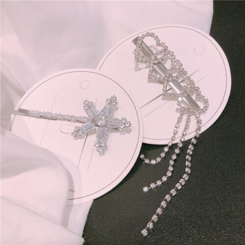 Fashion rhinestone Hair Barrette Hair Clip Hairpin Girl Shining pearls Hair Accessories Women Headdress Wholesale