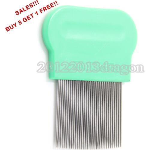 Green Terminator Lice Comb Kids Hair Rid Headlice stainless steel Metal Teeth
