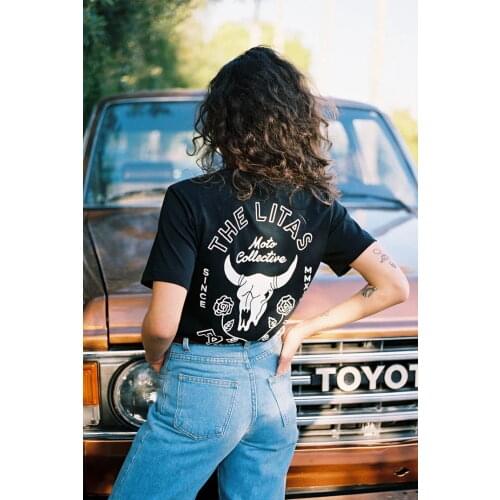 Gothic Cow skull + Rose t-shirt unisex women graphic casual funny 100% Cotton cute grunge tumblr hipster Fashion tee top tshirt