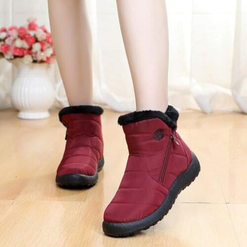 New Winter Shoes Women 2021 Ladies Snow Boots Plus Velvet Thickening Middle-aged Shoes Snow Boots Women Large keep warm Gao Bang