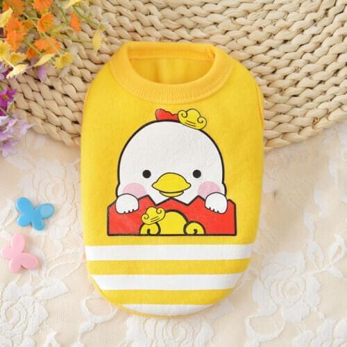 Winter Fleece Cartoon Printed Puppy Dog Clothes For Small Dogs Vest Pet Cat Soft Warm Sleeveless Bottoming T-shirts Size 3XS-S