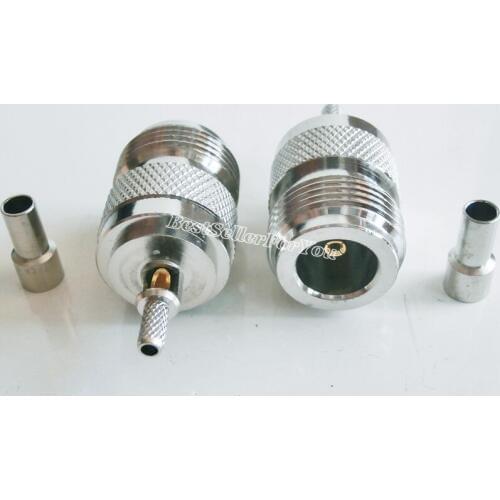 1Pcs N female jack window crimp Solder RG174 RG316 LMR100 cable Window RF Connector