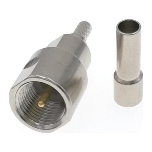 10pcs FME Male Plug Crimp RG174 LMR100 RG316 Cable RF Connector
