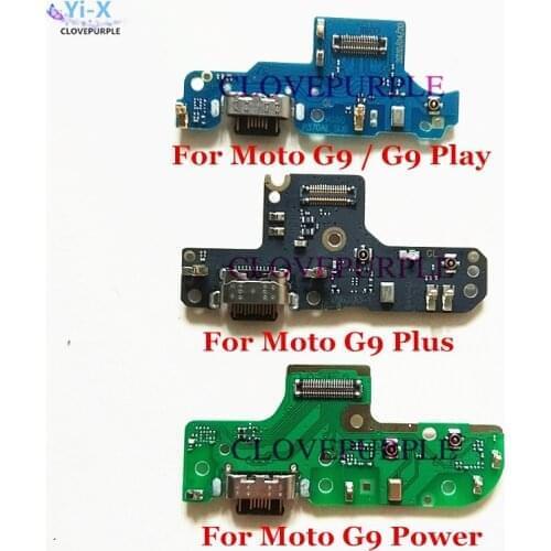10pcs USB Charging Port Mic Dock Connector Board Flex Cable For Motorola Moto G9 Play Plus Power Replacement Parts