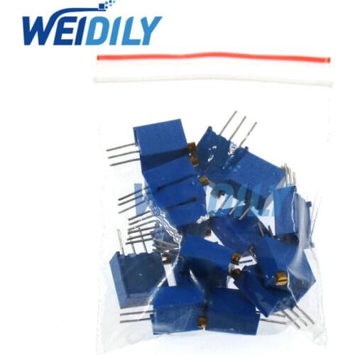 15values 3296W Potentiometers Kit 3296W MultiTurn trimmer adjustable precision Potentiometer 3296W Variable Resistors 100R-1M