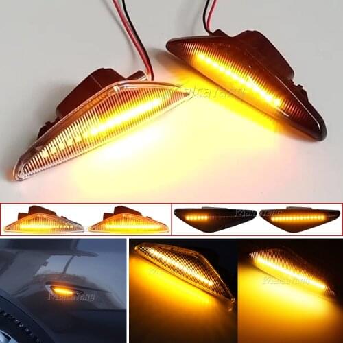 2PCS LED Dynamic Turn Signal Side Marker Light Sequential Blinker Light Lamp for BMW X3 F25 X5 E70 X6 E71 SB20 Auto Accessory