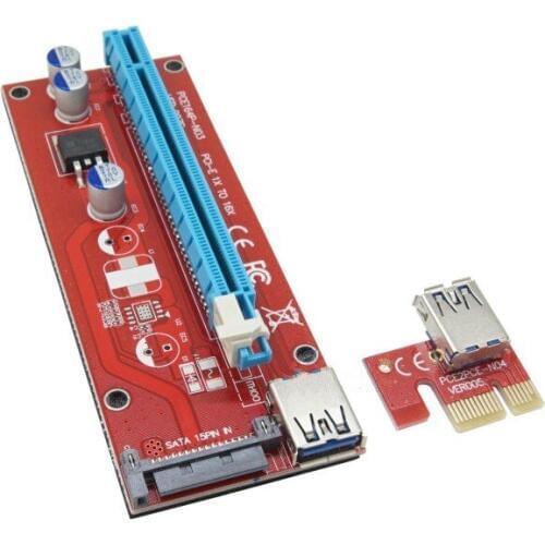 60cm PCI-E PCI Express 1x To 16x Riser Card USB3.0 Cable SATA Power Cable PCIE Riser 007 for Bitcoin Mining BTC Graphics Card