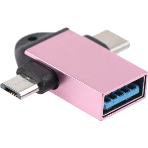 2-in-1 Type-C Micro USB OTG Adapter For Android/Huawei USB 3.1 Data Transmit Converters For Tablet Hard Disk Drive Phone