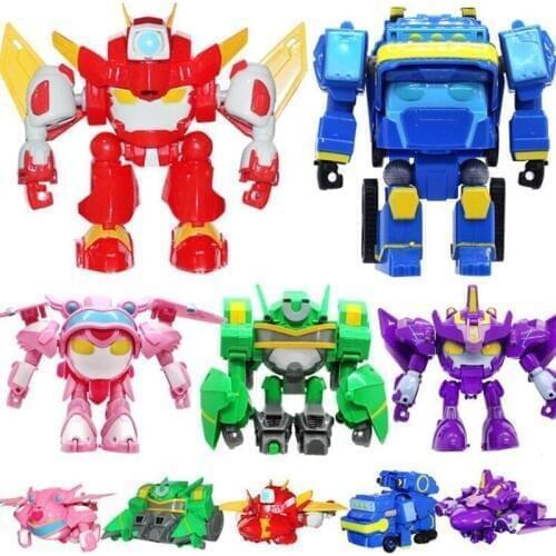 New Anime Deformation robot Locomotive Armor Rescue Robot Action figure Transformation aircraft figure Toys
