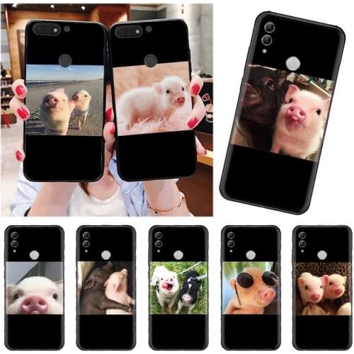 Pet Pig Phone Case For Huawei Honor 7C 7A 8X 8A 9 10 10i Lite 20 NOVA 3i 3e