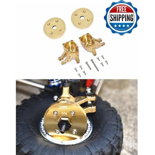 Front brass steering wheel hub carrier for Axial AXI03007 SCX10 III Jeep