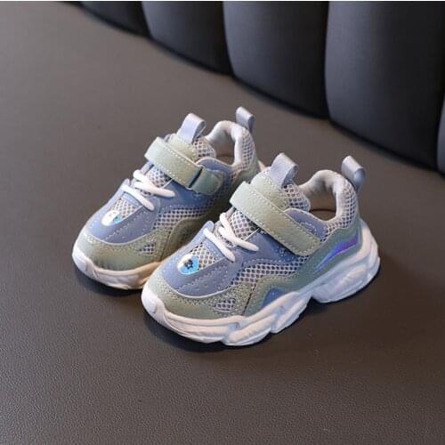 2021 Spring Autumn Kids Shoes Baby Boys Girls Childrens Casual Sneakers Breathable Soft Anti-Slip Running Sports Shoes Size 20