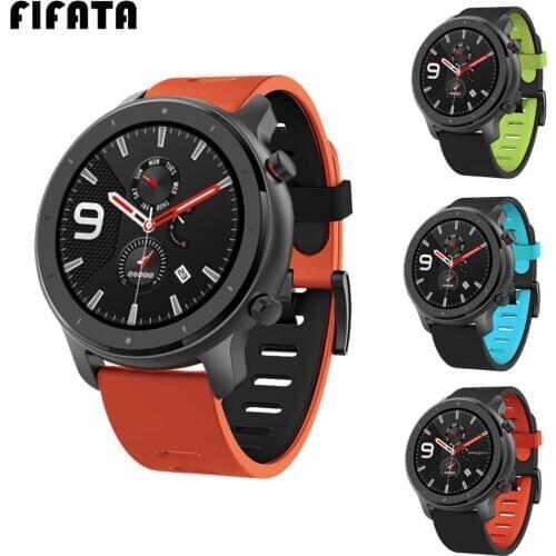 FIFATA For Huami Amazfit GTR 2 GTR 47mm Smart Watch Strap Silicone Wrist Band For Samsung Galaxy Watch 3 Active 3 45mm Bracelet