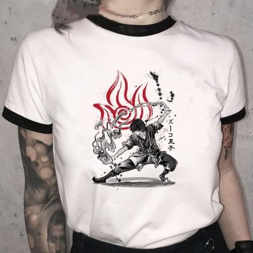 Fire Nation Shirt Avatar The Last Airbender T-shirt Men/women Vintage T Shirt Unisex Aesthetic Tees Harajuku Kawaii Tshirt Male