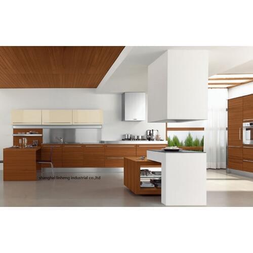 PVC/vinyl kitchen cabinet(LH-PV007)