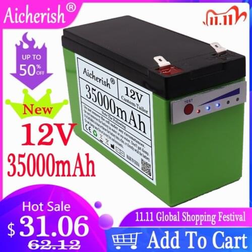 12V 35Ah 45Ah 55Ah 65Ah 75Ah Lithium Li-Ion Rechargeable Battery Pack for Kids Electric Cars Toy Sprayer Scale Access Control