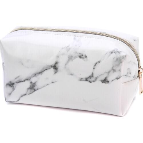 Marble Pencil Case Quality PU Leather School Supplies Stationery for Girls Boy Gift Pencil Case Cute Pencil Box School Tools
