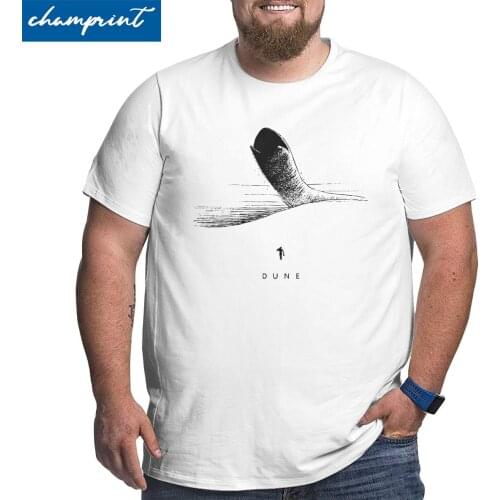 Dune Herbert Frank Arrakis Sandworm Science Fiction T-Shirts Men Big Tall Tee Shirt O Neck T Shirt Oversized 5XL 6XL Clothing