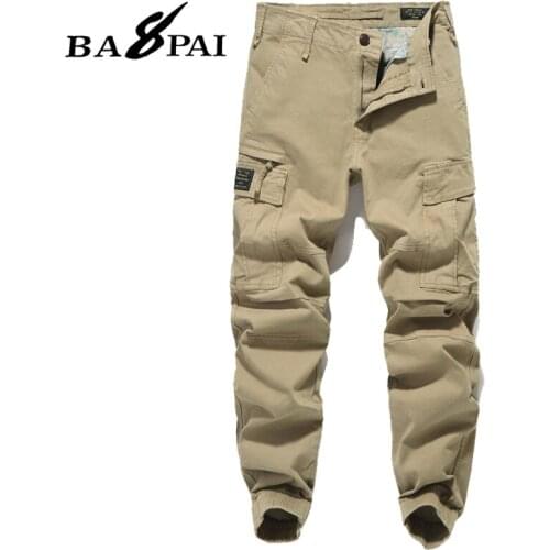BAPAI Mens Fashion Work Pants Outdoor Wear-resistant Mountaineering Trousers Work Clothes Street Fashion Thick Cargo Pants