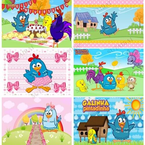 Gallinero Exterior Backgrounds for Photo Studio Galinha Pintadinha Clouds Sky Farm Cottage Yard Fence Backdrop 7x5ft