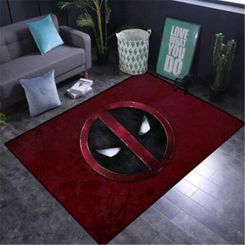 Cartoon Deadpool Pattern Non-Slip Baby Play Children Baby Playmat Print Rectangle Children Carpet Wedding Aisle Decorations