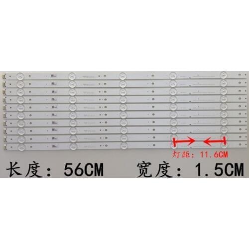 New Kit 10 PCS 5LED 560mm LED backlight strip for 55inch TV SAMSUNG_2015CHI550_FCOM_05 LM41-00213A NS-55D420NA18