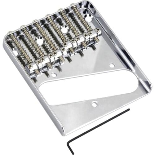 NEW Traditional Electric Guitar Bridge Brass 6-Saddle 10.8mm Chrome for TL Guitar Parts