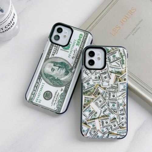 Suitable for full screen US dollar iphone12 mobile phone shell anti-fall soft rubber 7P Apple X sleeve 11pro/8plus protective sl