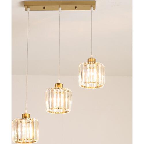 Postmodern Nordic chandelier personality Creative Concise Style ceiling lamps crystal glass LED Gold Pendant lamps Luminaire