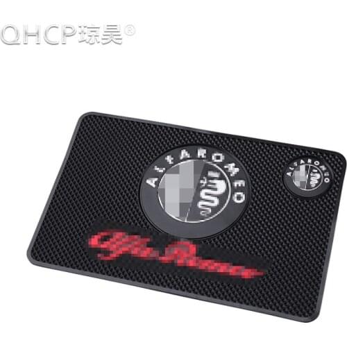 QHCP Anti-Slip Mat Phone Holder Anti-Skid Pad Car Dashboard Cell Phone Non-slip Pad For Alfa Romeo Giulia/Stelvio Car-styling