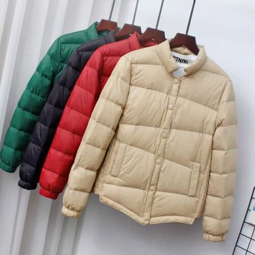 SEDUTMO Autumn Ultra Light Thin Duck Down Coat Women Short Slim Jackets Winter Casual Basic Parkas ED1674