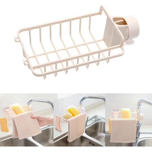 Drain Rack Holder Storage Organizer Drying Shelf for Kitchen Sink Faucet Sponge Soap Cloth CLH@8