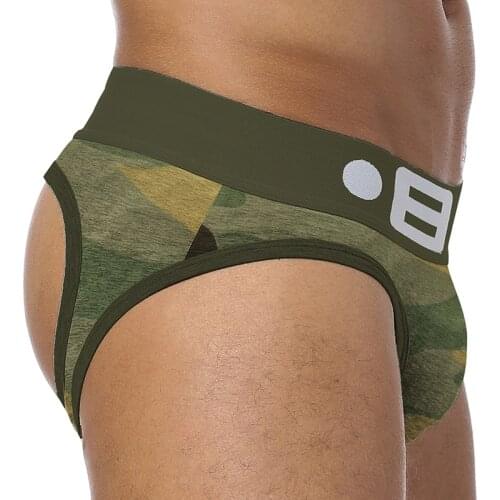 Sexy Men Thongs Briefs G-string Thong Men Tanga Gay Underwear Camouflage Male Jockstraps Gay Men Underwear Jockstrap