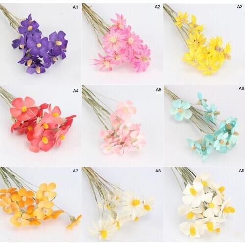 12Pcs Artificial Handmade Plant Gift Natural Dried Flowers For Home Office Dector For Scrapbooking Handicraft Wedding Decoration