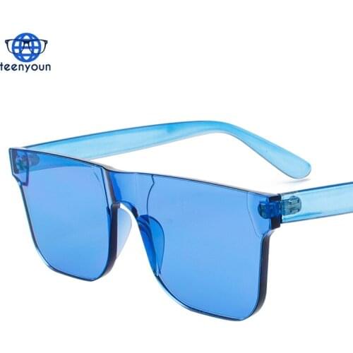 TEENYOUN Fashion Square Sunglasses Frameless Candy Color Glasses Party Glasses TY009