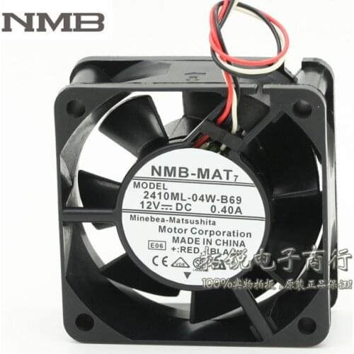 For NMB 6025S 2410ML-04W-B69 60mm 6cm DC 12V 0.4A server inverter Cooling Fan