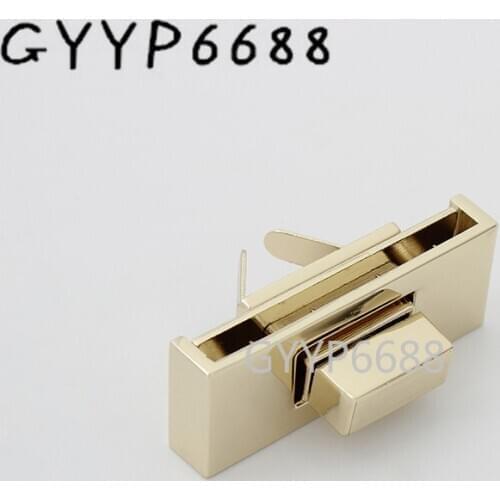 1-5 sets light color 45X17mm rectangle turn lock for DIY women handbag clasp lock Twist lock purse accessories
