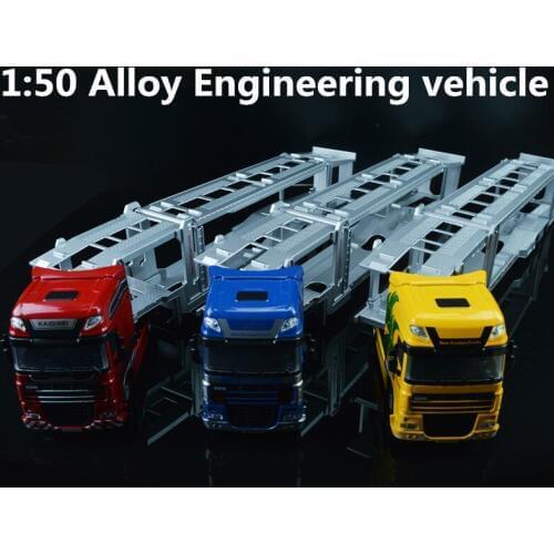 1:50 alloy construction vehicles, trucks high simulation model, metal diecasts, pull back & flashing & musical, free shipping
