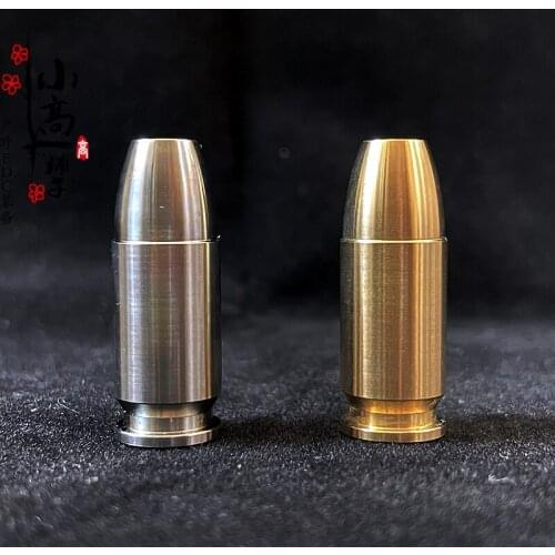 1pcs Brass Titanium Alloy Bullet Head Knife Beads Paracord Umbrella Rope Cord Outdoor EDC Pendant