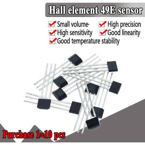 10PCS Official original 49E Hall element OH49E SS49E Hall sensor Hall Effect Sensor new