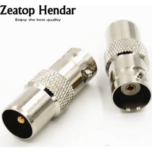 100 pcs/ lot BNC female jack to IEC PAL DVB-T TV male plug RF adapter connector