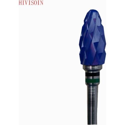 15pcs -Bullet Shape -Blue Zirconia Ceramic Dental Lab Burs - Double Coarse-Cross Cut-3201.060