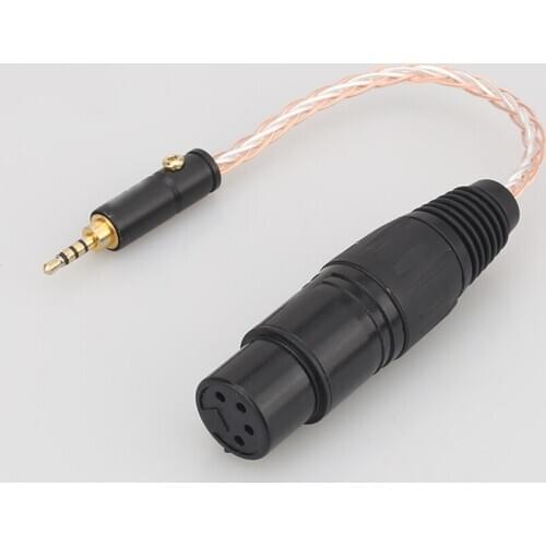 2.5mm Balanced Male Plug to 4-pin XLR Balanced Female Headphone Audio Adapter Cable