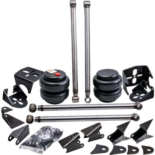 2500lb Axle Bags Triangulated + Heavy Duty Steel Bars Weld-On 4 Axle Link Kit