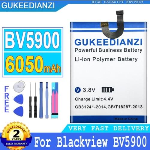 6050mAh GUKEEDIANZI Battery For Blackview BV5900 Big Power Bateria