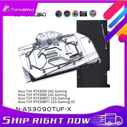 Bykski GPU Water Cooling Block For ASUS TUF RTX3090/3080 GAMING, Graphics Card Liquid Cooler System, N-AS3090TUF-X