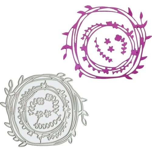 Large Size Wreath Cutting Die Metal Decoration Die Cut for Scrapbooking Album Paper Card Decorative Craft