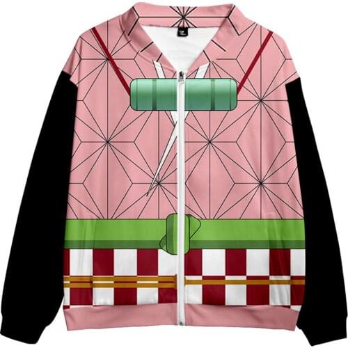 Demon Slayer Kimetsu no Yaiba Cosplay Hoodie Rengoku Kyoujurou Pullover Sweatshirts Kamado Nezuko Jacket Agatsuma Zenitsu Coat