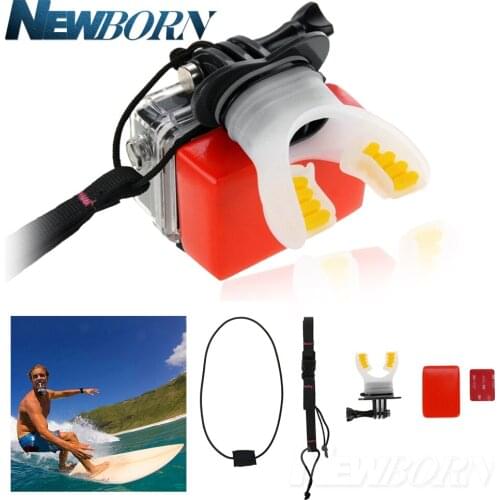 Teeth Braces Holder Surfing Diving Underwater Float Silicone Mouth Mount For GoPro Hero 6 5 4 3+ 3 2 Session Sports Cameras