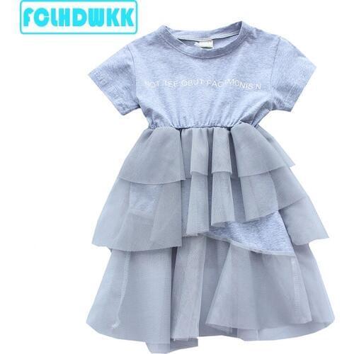 2019 Summer Girl kids Dress Baby Childrens Clothing Tutu Kids Dresses for Girls Clothes Wedding Party Gown Vestidos Robe Fille